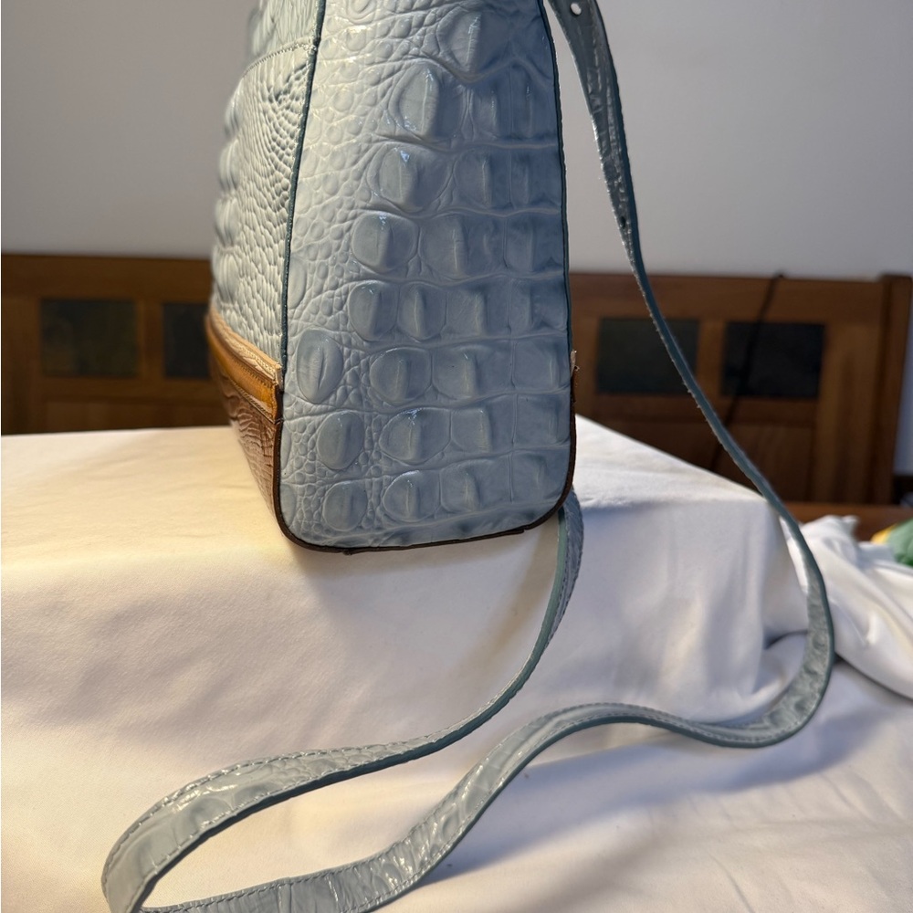 Brahmin Carrie Crossbody Sky Viognier Genuine Leather Bag NWOT - Picture 6 of 13